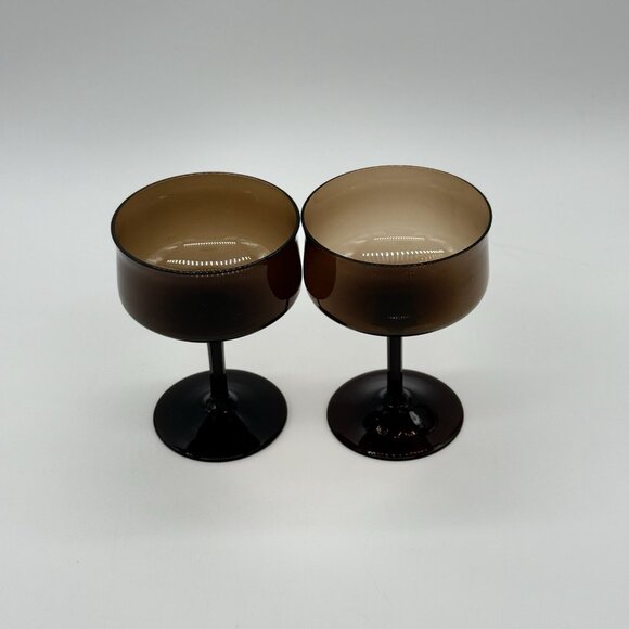 Vintge Lenox Espresso Champagne Crystal Glass Set of 2 - Picture 4 of 4